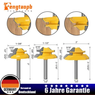 8mm Verleimfräser Gehrung Verleimfräser Oberfräse 45 Grad Lock Miter Router Bit - Bild 1 von 4