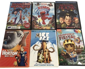 DVD Lot of 6 Kids Movies: Monster House, Dr. Seuss, Ice Age, Elmo Horton - Picture 1 of 6
