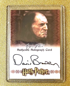 Harry Potter David Bradley Argus Filch Sorcerers Stone Autograph Card - Picture 1 of 2