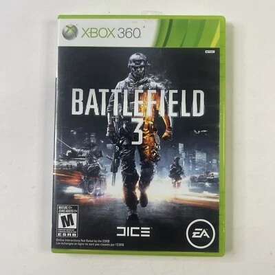 Battlefield 3 Microsoft Xbox 360 EA Video Games Xbox Live Complete CIB Tested - Image 1 of 4