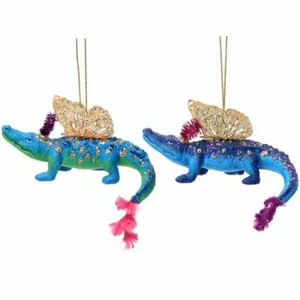 Gisela Graham Alligator w Metal Wings x2 - Picture 1 of 1