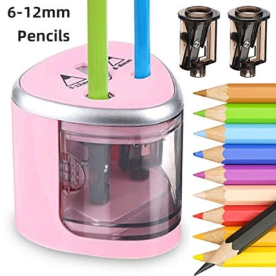 Elektrischer Anspitzer DOPPELT Bleistift Spitzer Spitzmaschine für Schule Büro - Bild 1 von 4