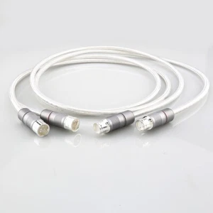 Par de líneas de interconexión de cable de audio HiFi equilibrado XLR plateado puro sólido de gama alta - Imagen 1 de 10