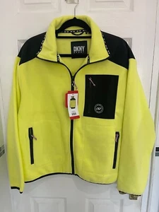 DKNY Sport Women’s Yellow Black Polar Fleece Size Medium BNWT - Picture 1 of 7