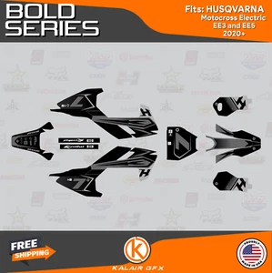 Graphics Decal Kit for Husqvarna Electric EE3 and EE5 2020+ Bold Series - Smoke - Picture 1 of 6
