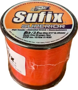 SUFFIX SUPERIOR HI-VIS 8 lb test Monofilament Fishing Line 1720 Yd Spool 1/4 lb - Picture 1 of 4