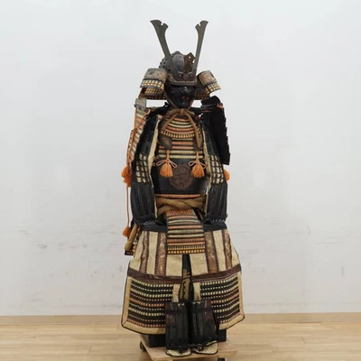 Armadura japonesa Edo Samurai Yoroi tamaño real gran armadura Kabuto Menpo con caja Foto 1 de 4