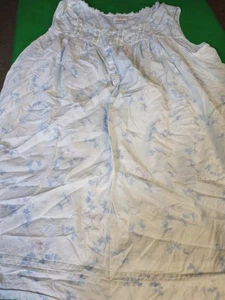 Amanda Stewart Intimates Blue Cotton Nightgown Floral Cottagecore X-large - Picture 1 of 4