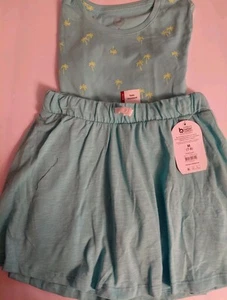 Wonder Nation Girls Knit Top & Matching Skirt with Built in Shorts Med 7-8 NWT - Picture 1 of 5