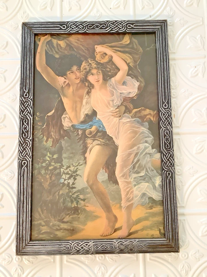 De colección IMPRESIÓN Pierre Auguste Cuna La Tormenta Pintura Arte Tallado Marco de Madera Foto 1 de 4