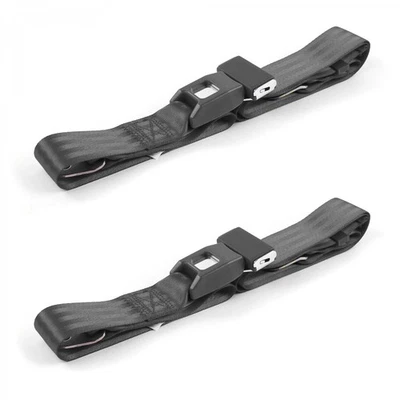 Ford Fairlane 1968 - 1969 Standard 2pt Charcoal Lap Bucket Seat Belt Kit - Pair  - Image 1 of 4