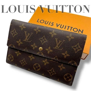 Louis Vuitton Monogram Long Geldbörse PVC Leder Braun Vintage MWa1072 - Bild 1 von 13