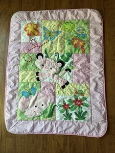Vgt Fisher Price ANIMALS OF RAINFOREST Tiger Baby Nursery CRIB COMFORTER Blanket - Picture 1 of 17