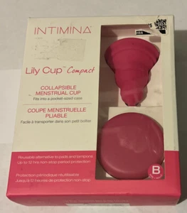 INTIMINA 12 Hr Lily Cup Compact Collapsible Menstrual Cup Reusable (B size) NEW - Picture 1 of 2