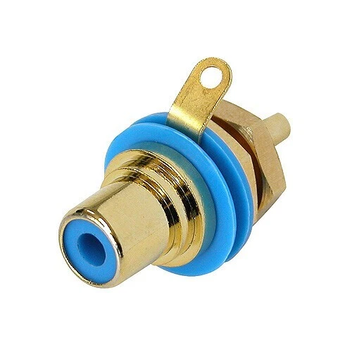 Neutrik NYS367 Blue female chassis RCA socket Rean Professional Solder - Image 1 of 1