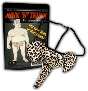 Deluxe Junk N Trunk - Novelty Elephant Underpants - Animal Print Thong for Men - Picture 1 of 3