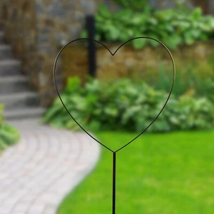 Rankgitter Herz auf Stab, Gartenstecker Metall Hochzeit Gartendekoration - Bild 1 von 3
