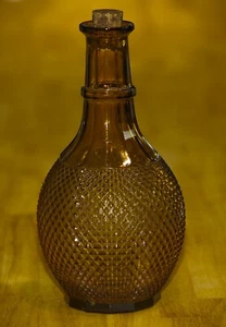 VINTAGE KUNSTGLAS Amber Genie Dekanter Empoli Made In Italy 60er Jahre - Bild 1 von 7