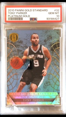 Tony Parker 2010-11 Panini Gold Standard #32 Platinum Gold /25 PSA 10 Gem Mint - Image 1 of 4