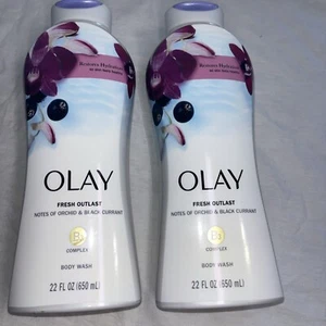 (2-Pack) OLAY FRESH OUTLAST Body Wash with B3 COMPLEX ~ ORCHID & BLACK CURRANT - Picture 1 of 3