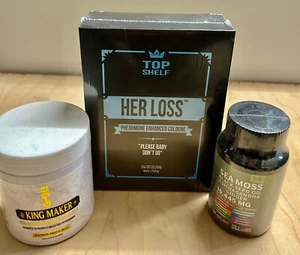 King Maker + Herloss Pheromone CologneRaw Attraction & Confidence + Sea Moss - Picture 1 of 3