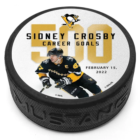 SIDNEY CROSBY 500TH GOAL COMMEMORATIVE PUCK PITTSBURGH PENGUINS 2/15/22 Cover