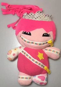 ZUBIE Reißverschluss Mund Zip-Itz Puppe rosa Prinzessin 9 Zoll Stofftier Plüschtier Playdin - Bild 1 von 2