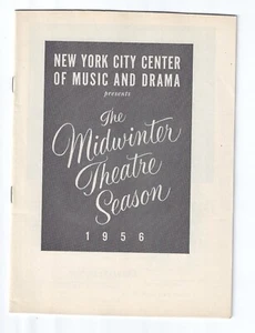 Original Playbill 1956 A Streetcar Named Desire at the NYC Center of Music & Dra - Picture 1 of 3