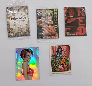 Rare Inkworks Trading Card Lot Celebrates 10 Years Alias RED Naruto Bode Comicon - Picture 1 of 2