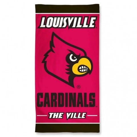 Louisville Cardinals 30x60 Beach Towel [NEW] NCAA Blanket Vacation Summer Pool Cover