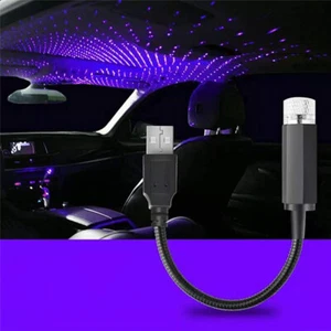 Car Interior Roof LED Star Light USB Atmosphere Starry Sky Night Projector Lamp - Picture 1 of 5