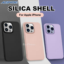 For iPhone 11 13 14 Pro Max XR Gel Case Shockproof Liquid Silicone Luxury Cover