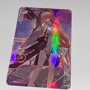 Yae Miko Genshin Impact Art Goddess Story Anime Waifu Card Girl Sexy Tree