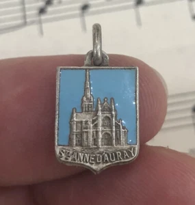 Antique French Enameled Saint Anne d'Auray Basilica Pendant Medal c1930 - Picture 1 of 2