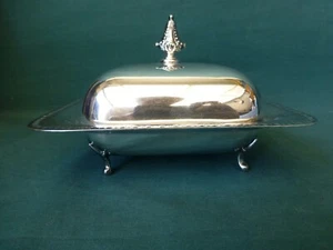 Vintage Silver Plated Butter Dish 340 by The Sheffield Silver Co Made in U S A - Picture 1 of 7