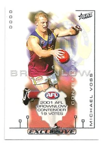 2002 Select Exclusive Brownlow Contender Box Card (BC8) Michael VOSS Brisbane - Picture 1 of 1