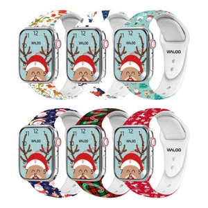 Divertida correa deportiva de silicona Waloo Navidad/Vacaciones para todas las series de Apple Watch - Imagen 1 de 26