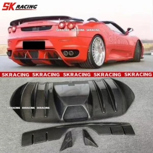 Real Carbon Fiber Rear Bumper Diffuser Lip Bodykit For Ferrari F430 2004-2009 - Picture 1 of 9