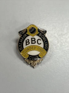 VINTAGE LAWN BOWLS BALMAIN BOWLING CLUB ENAMEL BADGE RSL 1880 - Picture 1 of 3