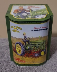 John Deere Tin Canister with slope lid 4x4x6 inchs - Picture 1 of 6