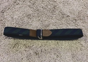 Janie and Jack Toddler Boys Belt Size 2T-3T Navy & Green Ribbon Golf style NWOT - Picture 1 of 3