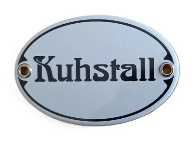 ELINA EMAIL SCHILDER Kuhstall Türschild Emailschild 10,5 x 7 cm; Nr. 1091