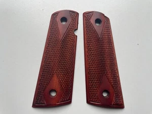 COOL HARDWOOD GRIP FOR 1911 1991 COLT GOVERNMENT FULL SIZE KIMBER CLONES MAGWELL - Picture 1 of 7