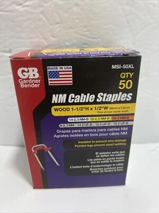 Grapas aisladas de madera con cable Gardner Bender MSI-50 XL NM tamaño 1-1/2” H1/2w50 - Imagen 1 de 3