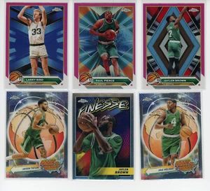 CELTICS 2023-24 Topps Cromo SP Refractores/Insertos Jaylen Brown/Tatum/Larry Bird - Imagen 1 de 2