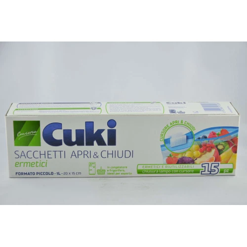 DOMOPACK Cuki Sacchetti Apri E Chiudi Ermetici 15pz