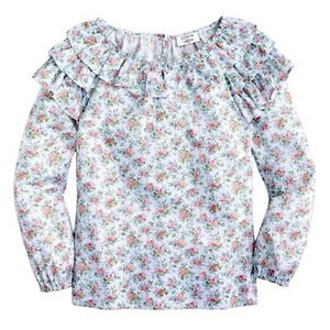 J. Top Crew Volantes-Hombro en Liberty Winding Roses Talla M AW024 - Imagen 1 de 12
