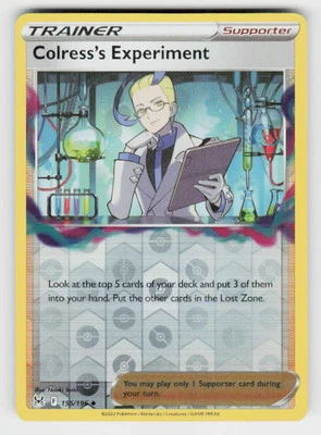 SWSH11: Lost Origin #155/196 Colress's Experiment Reverse Holo - Image 1 of 2