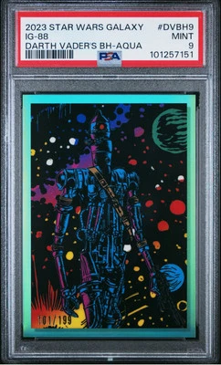 2023 Topps Star Wars Galaxy Aqua Refractor IG-88 101/199 PSA 9 MINT - Photo 1/2