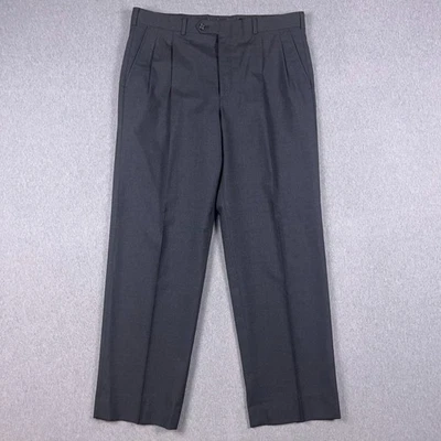 Pantalones de Colección Burberrys Para Hombre 36x31 Gris Carbón Pantalones Plisados Garra Cremallera Foto 1 de 4